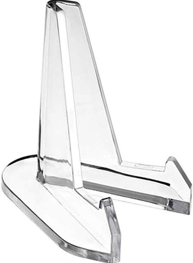 White Acrylic Display Stand Clear Plastic Easel For Plates Photos Mobile Phones - Image 1
