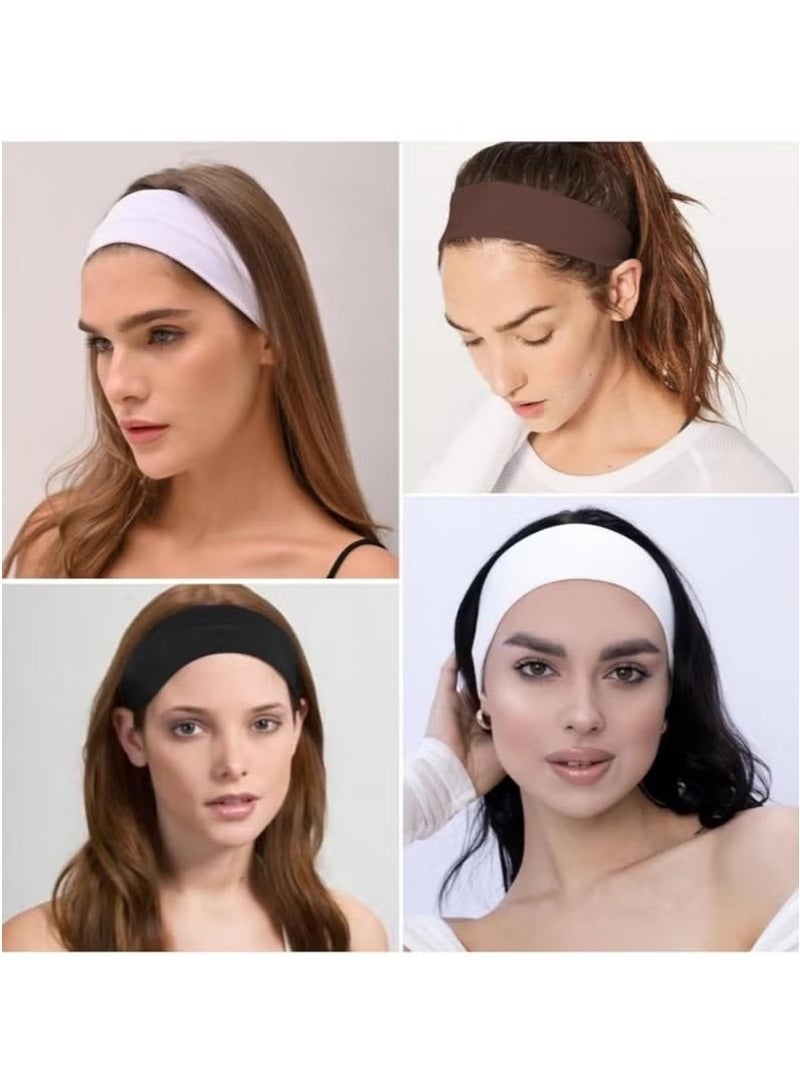 Generic 6 Pcs Sports Headbands For Women Elastic Sweat Yoga Hairbands Non Slip Soft Thin Head Band Fashion Hair Wrap  - Image 4