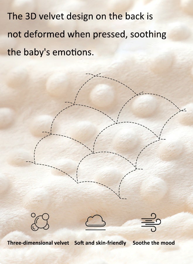 آيسيورا ٩٠*٩٠ سم قماط حديثي الولادة قماط أطفال ٦٥٠ غرام بطانية أطفال جسيمات تدليك ثلاثية الأبعاد رقيقة وناعمة مناسبة للمواليد الجدد من عمر ٠ إلى ٣ أشهر - Image 5