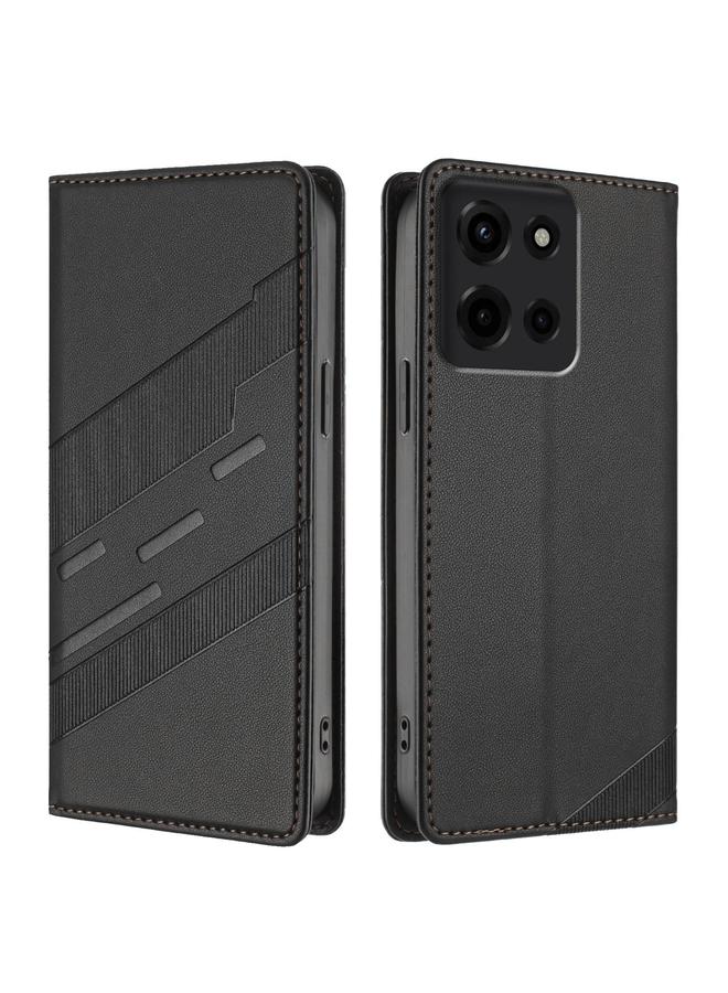 S-TOP Case For Motorola Moto G 5G 2025 Embossed Multi-functional Wallet Retro Leather Phone Case - Image 2