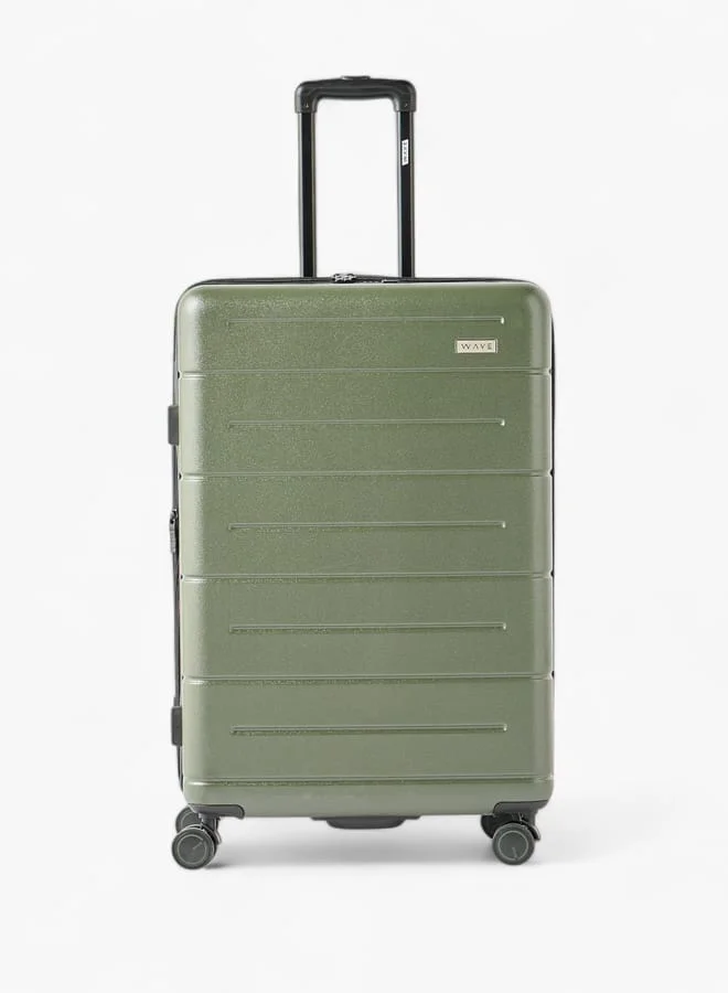 وايف Textured Hardcase Luggage Trolley Bag with Retractable Handle