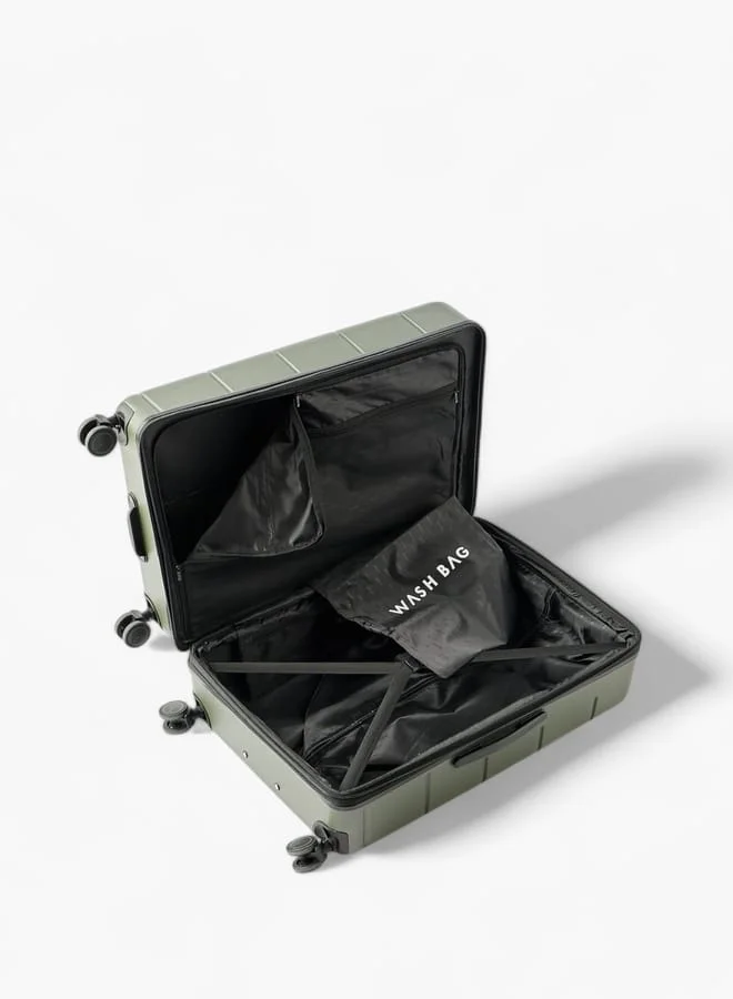 وايف Textured Hardcase Luggage Trolley Bag with Retractable Handle