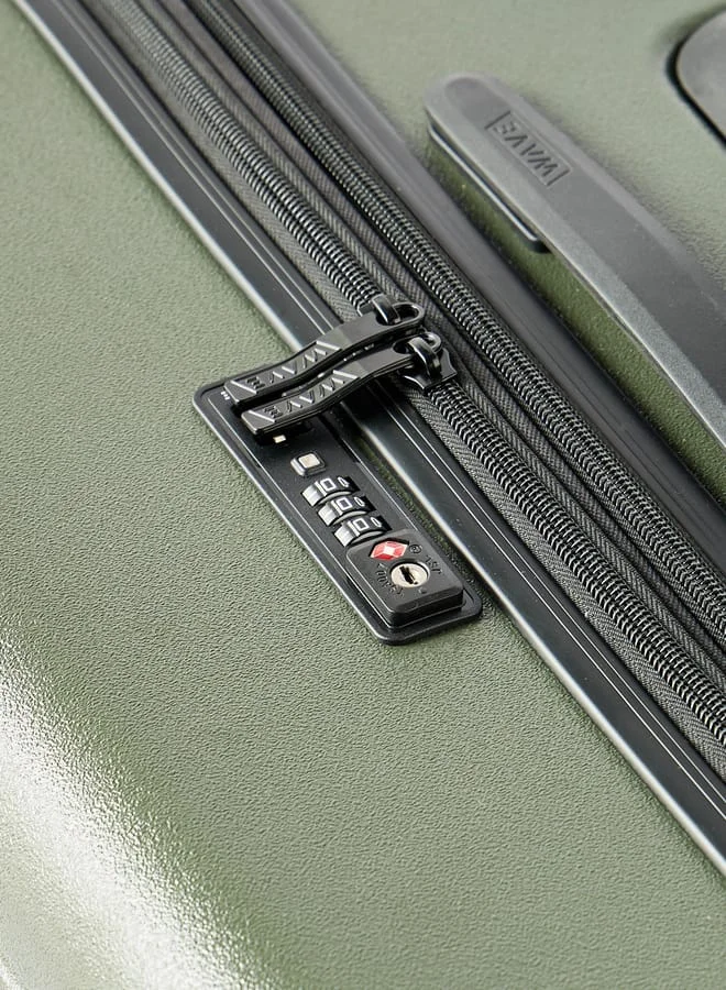 وايف Textured Hardcase Luggage Trolley Bag with Retractable Handle