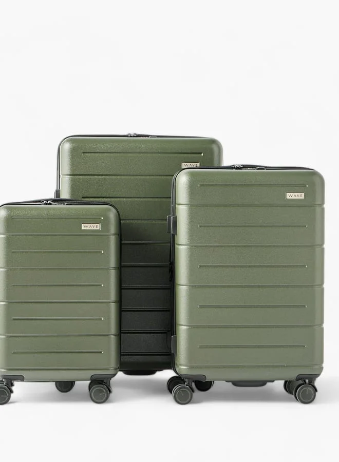 وايف Textured Hardcase Luggage Trolley Bag with Retractable Handle