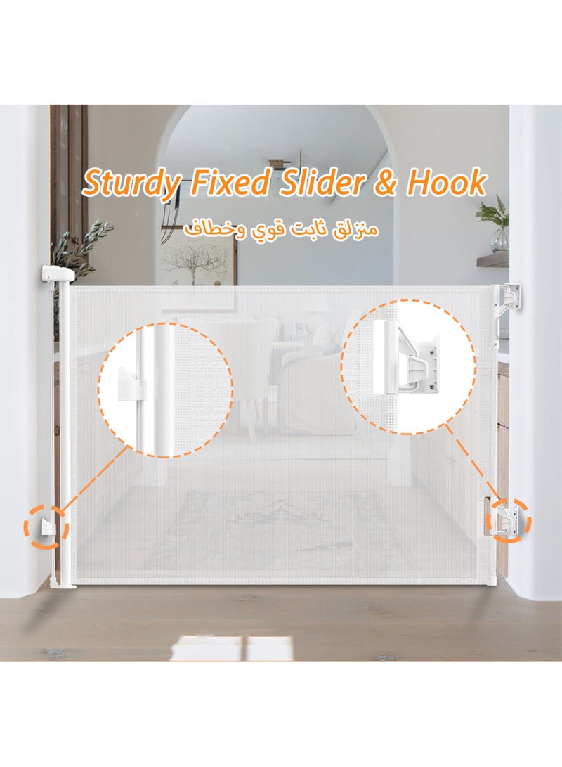 Jourvent Retractable Child Safety Gate – Baby & Pet Protection Gate for Stairs & Doorways, Extends up to 140cm - Image 5