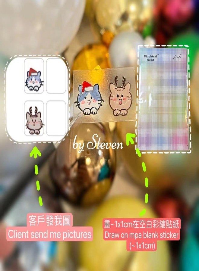 YJMyujimi 3pcs Blank Sticker DIY Adhesive Sticker Nail Profession use Drawing Sticker Transparent Convenient Tools Tailor Made for Your Clients - Image 5