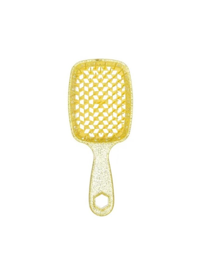 Beauenty 2 pieces of honeycomb square hollow comb hair fluffy mesh hollow comb/yellow