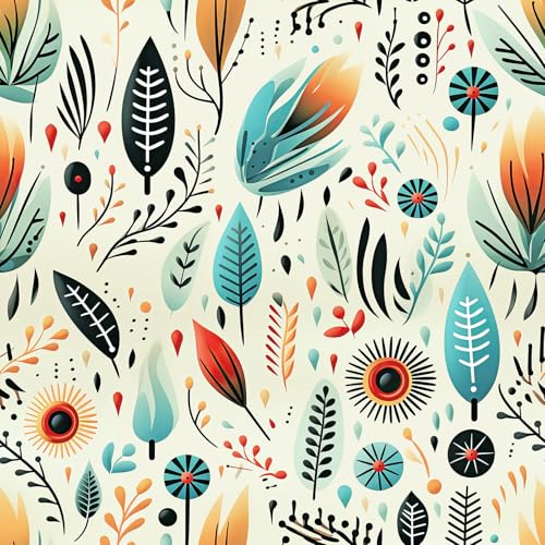 FLFK Boho Wallpaper Peel and Stick Vintage Country Floral Wallpaper 16in x 64in for Bedroom Shelf Cabinet Countertops - Image 1