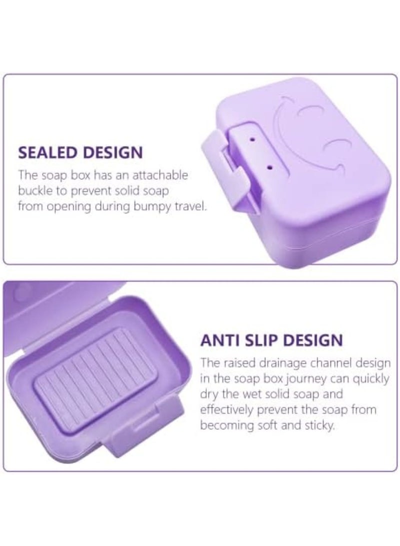 Luckam 4 Pack Soap Holder Travel Soap Case Portable Soap Box Leak Proof Soap Bar Holder Dish Container in 4 Colours (11 x 7.5 x 5.3cm) - Image 2