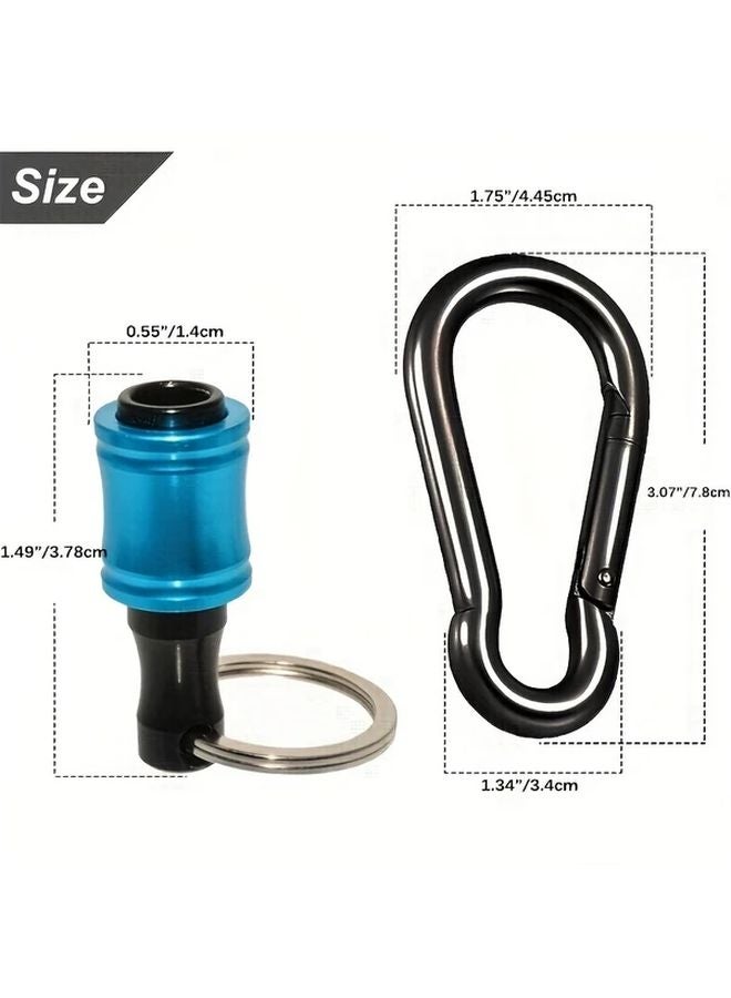 أسود 1 4 بوصة حامل بت بنصل سداسي سلسلة مفاتيح قابلة للتغيير السريع امتداد مفك البراغي - Image 4