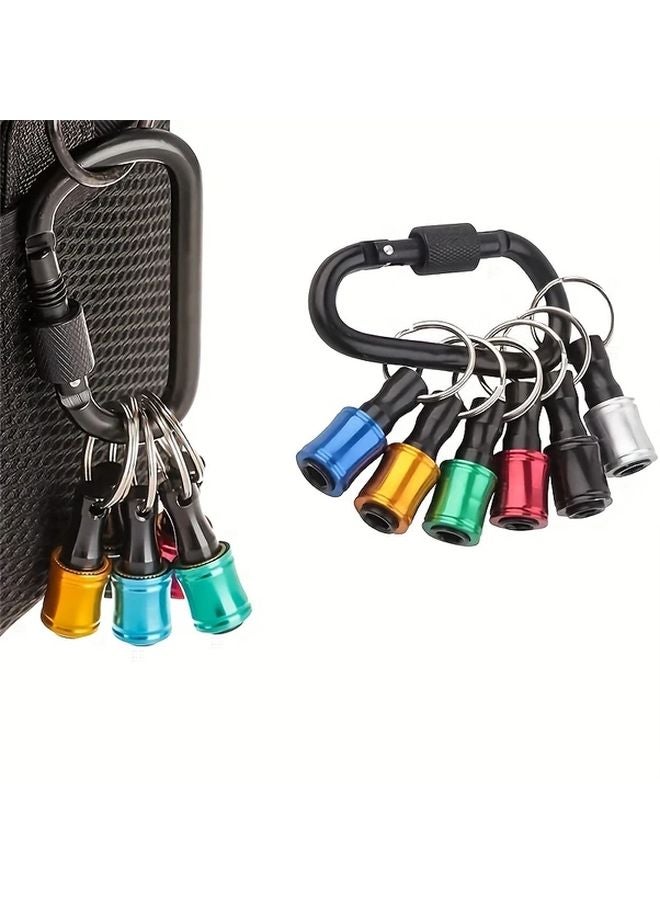 أسود 1 4 بوصة حامل بت بنصل سداسي سلسلة مفاتيح قابلة للتغيير السريع امتداد مفك البراغي - Image 2