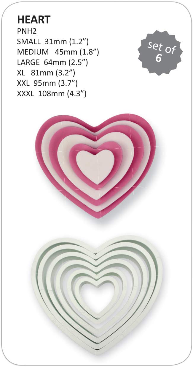 PME Heart Cutters  for Cake Decorating  Set of 6 - Image 4