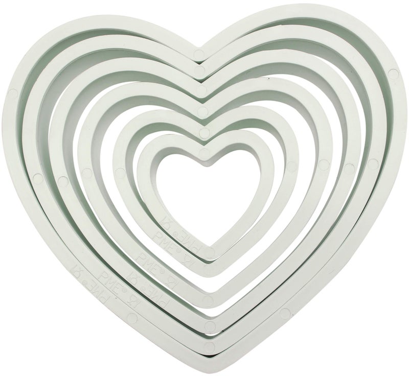 PME Heart Cutters  for Cake Decorating  Set of 6 - Image 2