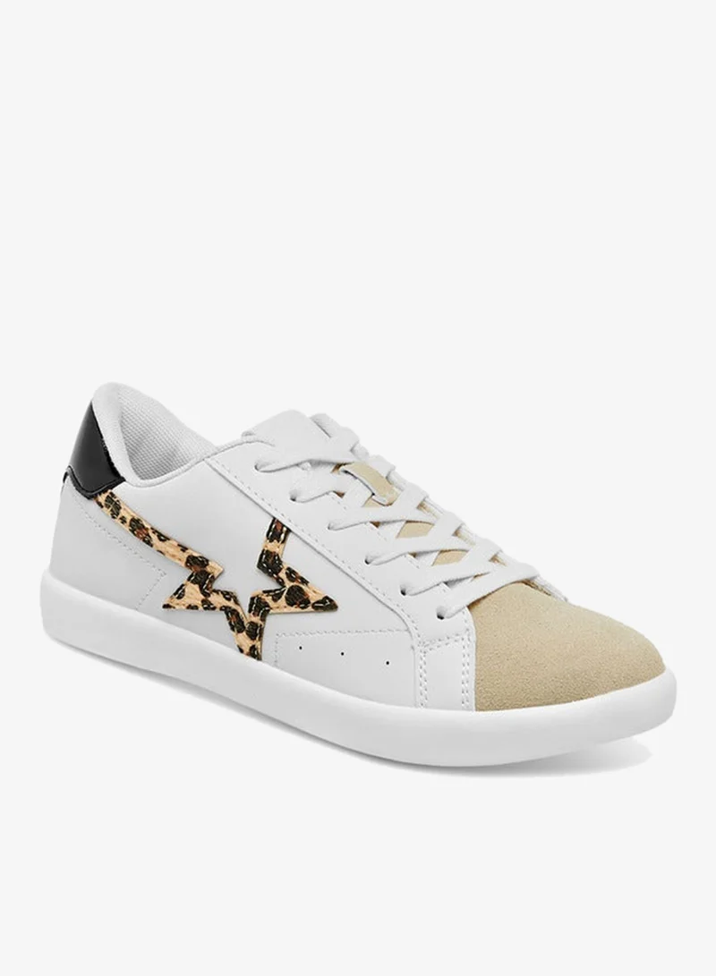 ميسي حذاء رياضي بألواح مع إغلاق برباط