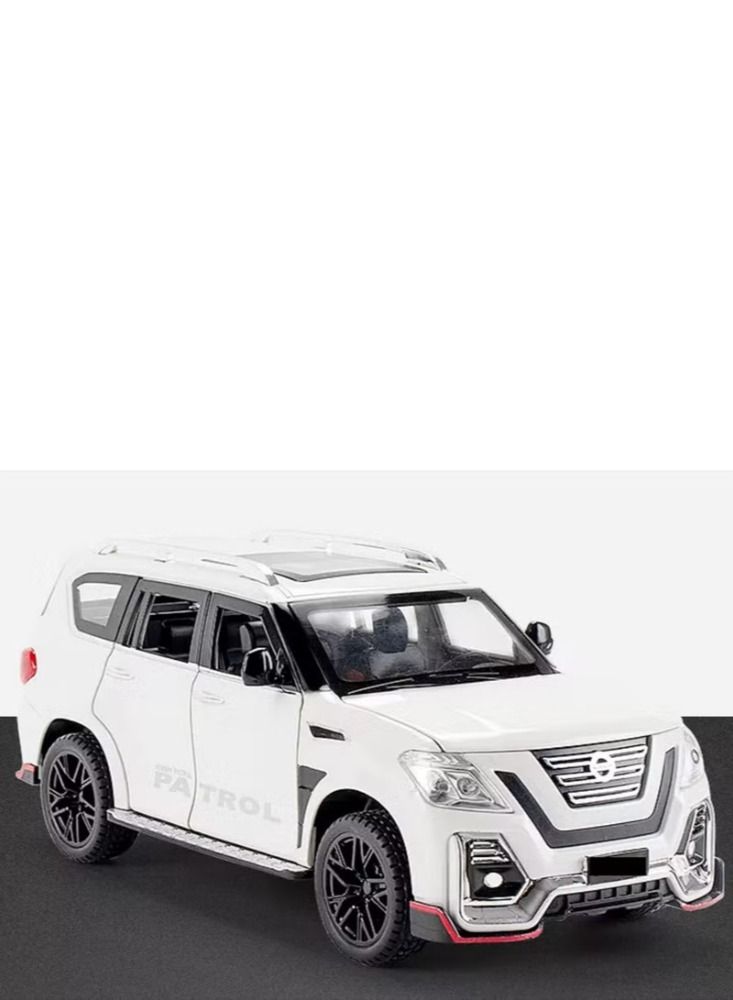 Dream Zone Nissan Patrol Alloy Car Model Diecast 1:24 (White) - Image 2