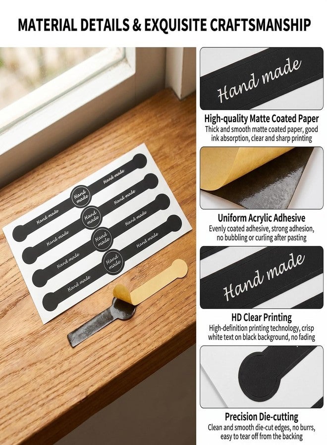 Elandy 20Sheets(100PCS) Handmade Food Baking Stickers Self-Adhesive Sealing Labels Tamper Proof Seal Sticker for Pastry Candy Bread Crafted - Image 3