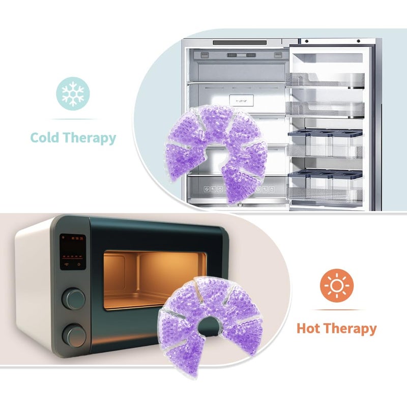CONBELLA Hot Cold Gel Bead Breast Therapy Pack,Breast Ice Packs for Breastfeeding,Relief for Breastfeeding,Nursing Pain, Mastitis,Engorgement,Plugged Ducts, Boost Milk Let-Down & Production (#42 Purple) - Image 3