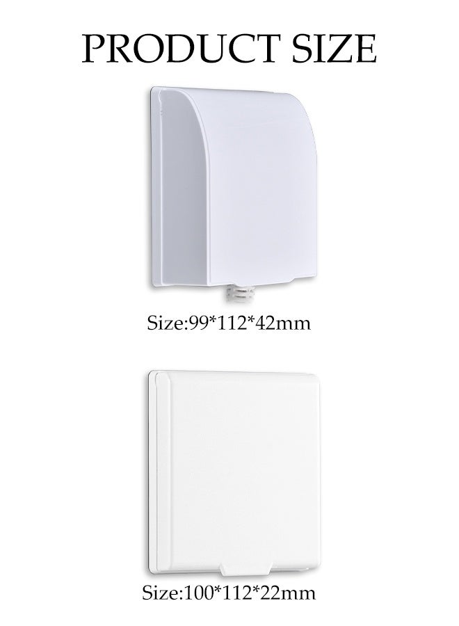 4 Pack Waterproof Socket Cover, Splashproof and Dustproof Switch Cover, Protector Adhesive Wall Electric Plug Protection Box for Home Kitchen Bathroom - Image 3