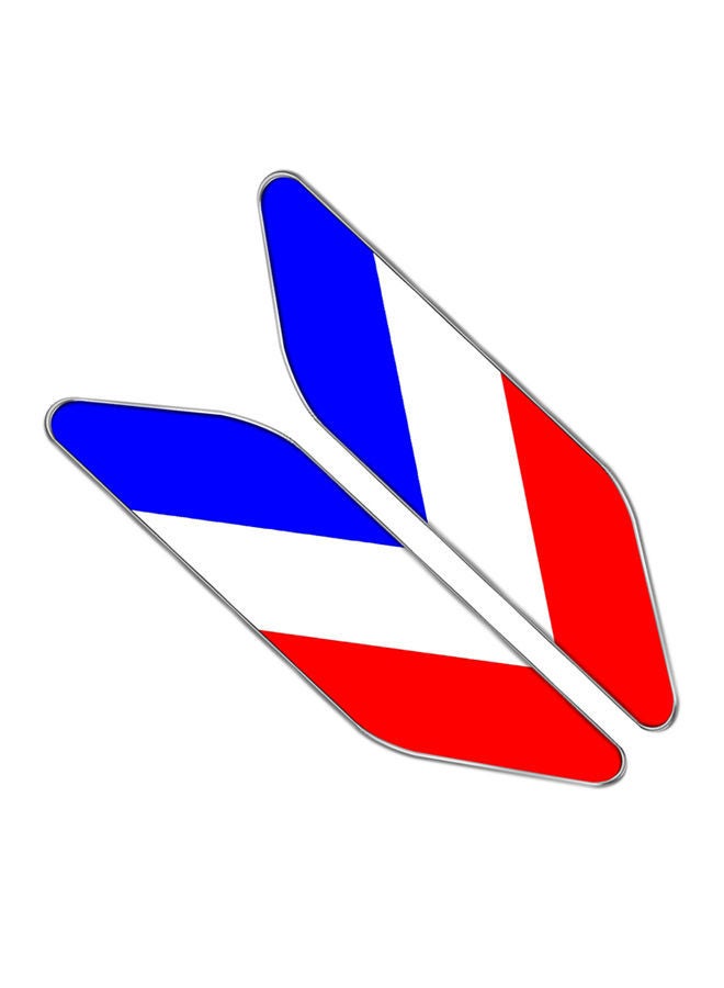 NIBEMINENT 2-Piece France Flag Pattern Car-Styling Sticker Random Decorative