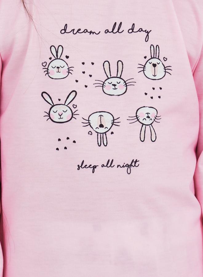 ستايلي طقم بيجامة وتيشيرت بأكمام طويلة وطبعة جرافيك - Image 3