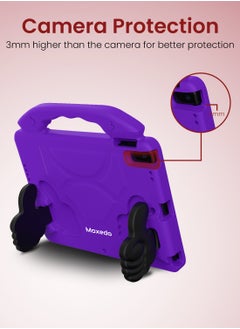 Moxedo Moxedo Shockproof Protective Case Cover Lightweight Convertible Handle Kickstand for Kids with pencil holder Compatible for iPad Pro / Air3 10.5 / 10.2 2019 / 2021 - Purple  - Image 2