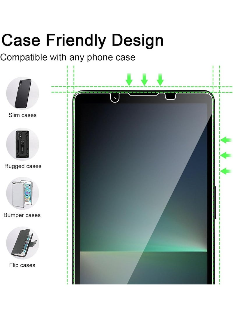 [2+2 Pack] Tempered Glass Compatible with Sony Xperia 5 V Screen Protector + Camera Lens Protector, [Anti-Scratch] [Bubble Free] 9H Hardness HD Clear Tempered Glass Film - Image 4