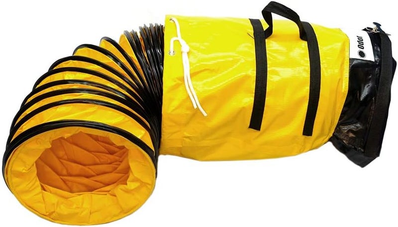 OdorStop Flexible Duct in Various Sizes and Lengths with Connecting Belt (12"x15' (Belt)) - Image 1