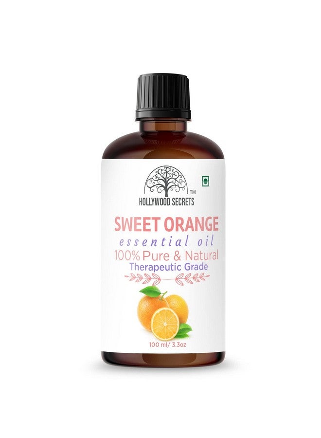 Hollywood Secrets Pure Sweet Orange Essential Oil Therapeutic Grade 100Ml - Image 1