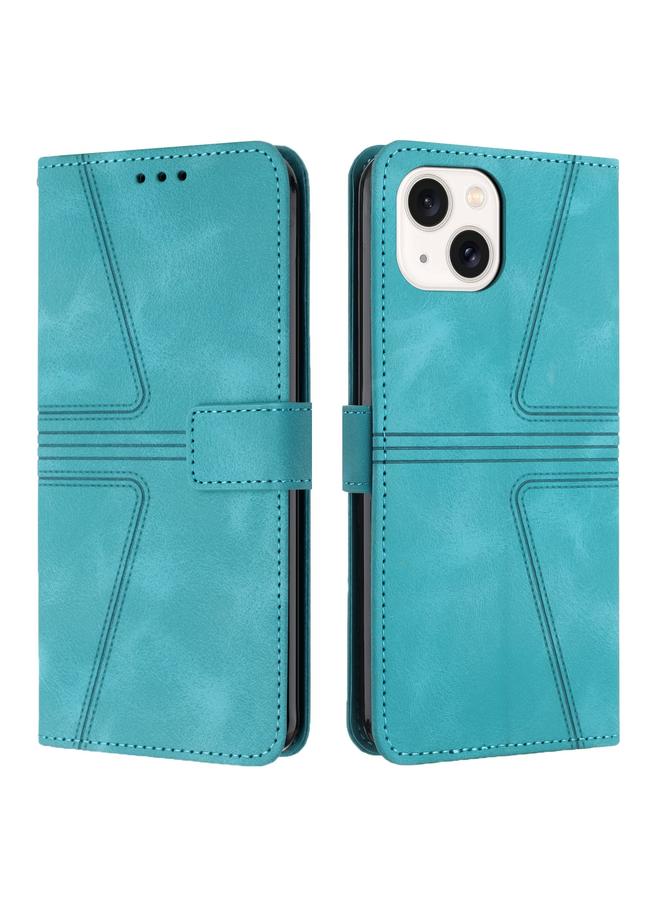 S-TOP Case For iPhone 14 Triangle Solid Color Leather Phone Case - Image 1