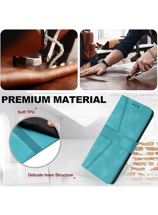 S-TOP Case For iPhone 14 Triangle Solid Color Leather Phone Case - Image 5