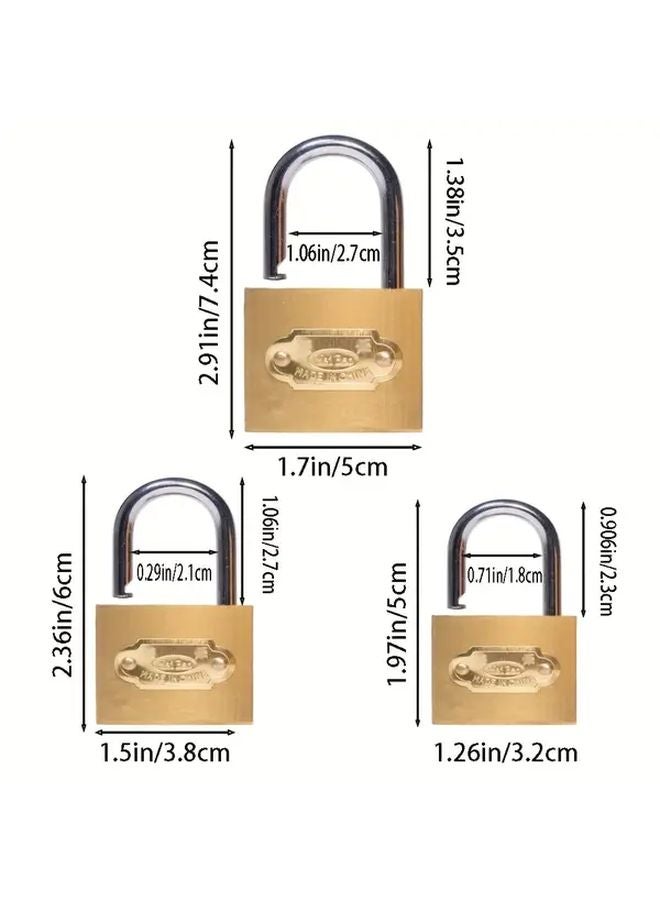 38mm Solid Brass Imitation Key Padlock For Suitcase Backpack Shed Fence Outdoor Door Security - Image 5