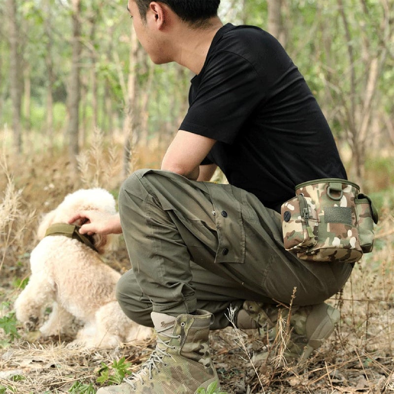 cheekyglo Vintage Holster Waist Pouch Fanny Pack Casual Dog Walking Bag Puppy Training Treat Snack Bait Pet Feed Waist Pocket,CP Camouflage - Image 5