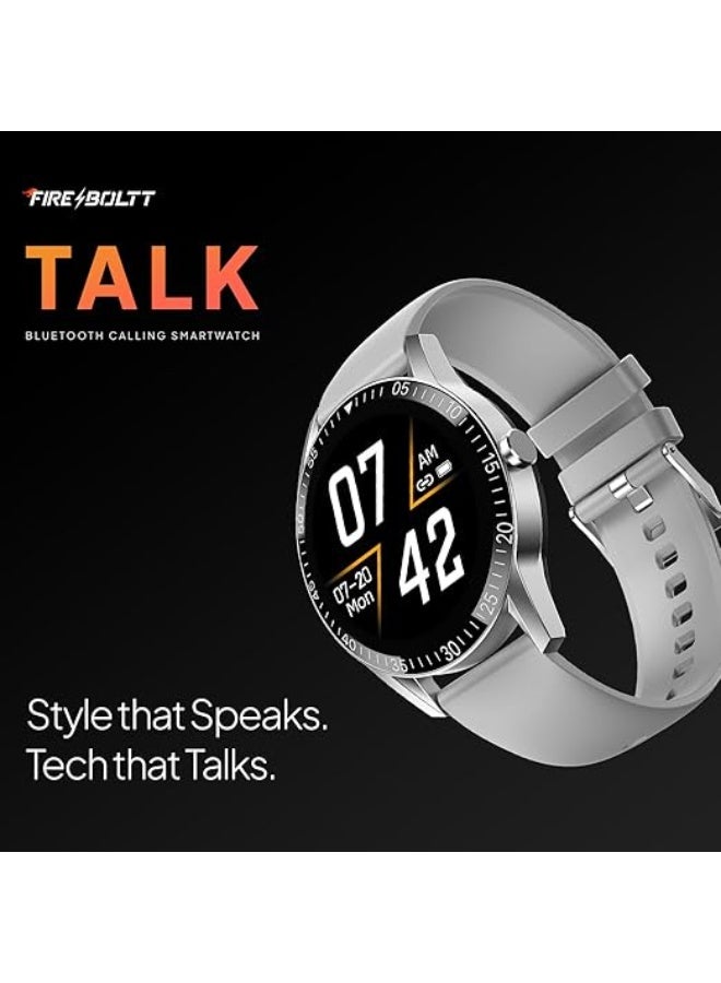 Fire-Boltt Talk 2 Bluetooth Calling Smartwatch, 1.39" TFT Display with Dual Button, Hands On Voice Assistance, 120 Sports Modes, in Built Mic & Speaker (Talk 2, Silver Green) - Image 2