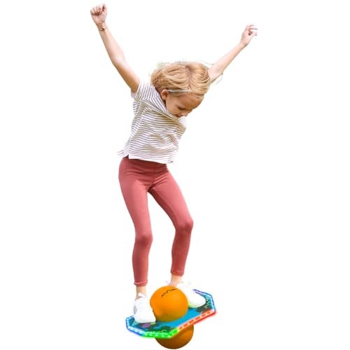 Flybar Pogo Trick Ball for Kids Balance Bounce Board with AntiSlip Deck Pump Included Indoor Outdoor Toys for Boys and Girls Fun Way to Reduce Screen Time Supports up to 160 lbs Ages 6 - Image 5