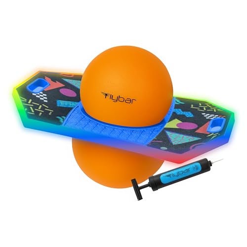 Flybar Pogo Trick Ball for Kids Balance Bounce Board with AntiSlip Deck Pump Included Indoor Outdoor Toys for Boys and Girls Fun Way to Reduce Screen Time Supports up to 160 lbs Ages 6 - Image 1