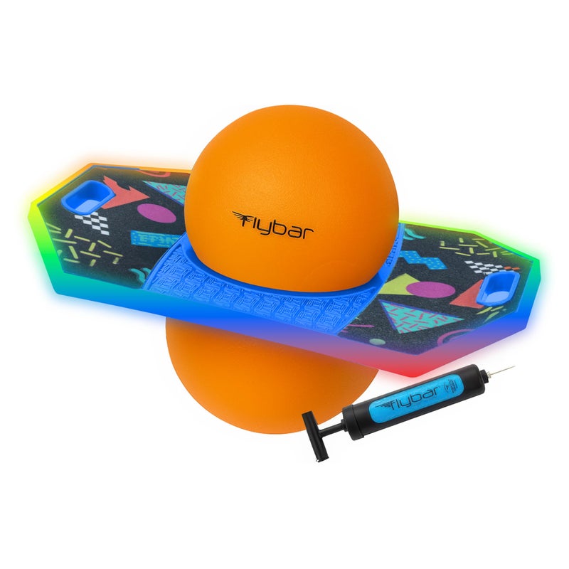 Flybar Pogo Trick Ball for Kids Balance Bounce Board with AntiSlip Deck Pump Included Indoor Outdoor Toys for Boys and Girls Fun Way to Reduce Screen Time Supports up to 160 lbs Ages 6 - Image 3
