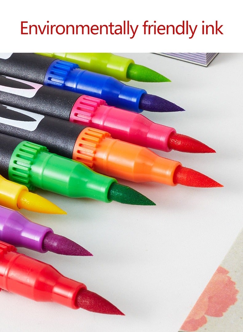 24 Color Watercolor Pen Set Double Headed Washable Watercolor Pen - Image 2