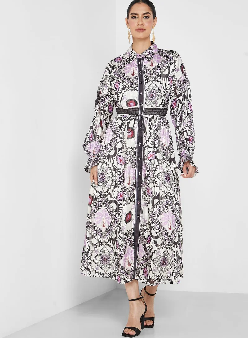 Femi9 Printed Button Down Dress