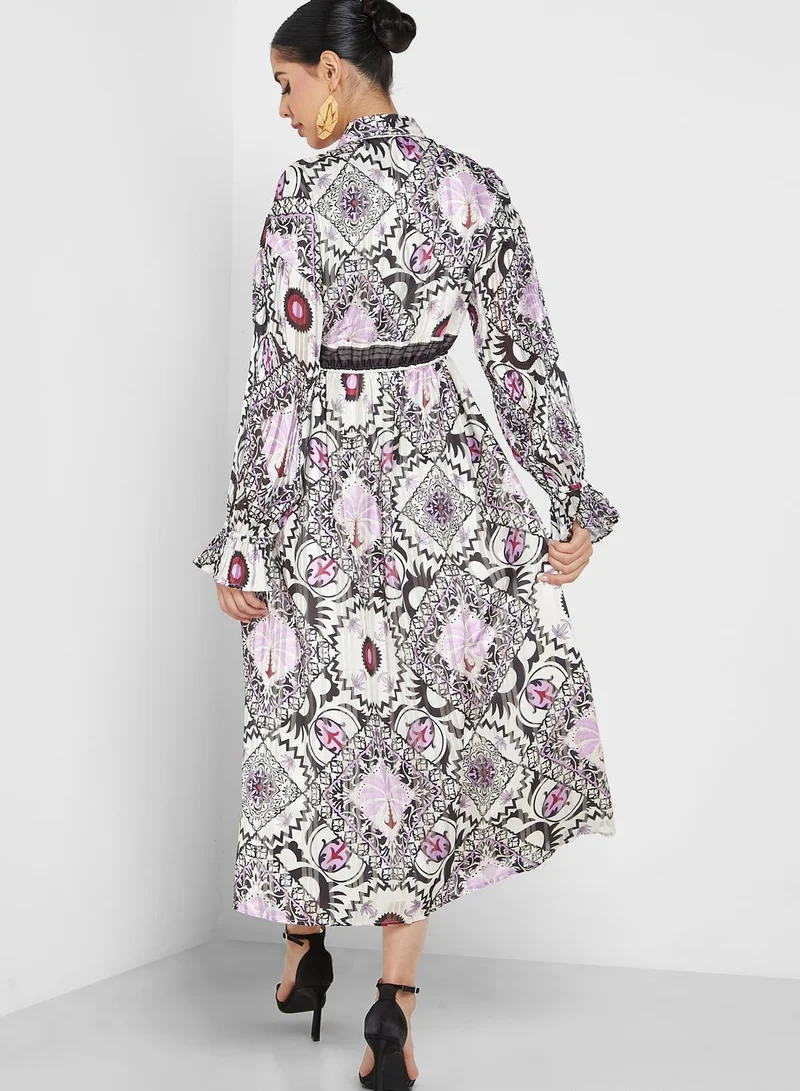 Femi9 Printed Button Down Dress
