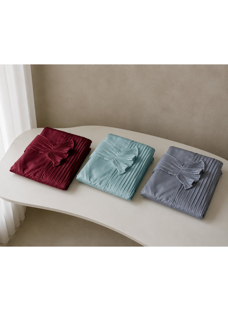 Women's 3-Piece Prayer Set: Pleated-sleeve garment with a front tie – Practical prayer *isdal* made of soft, comfortable fabric – Suitable for hospitality sets, guest gift packs, gifting, daily use, and travel.