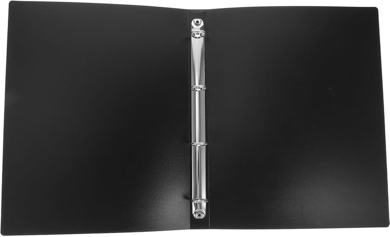 A4 Four-Hole File Folder, Music Score Document Organizer, Black Plastic School and Office Binder for Loose Leaf Paper Storage - Image 1