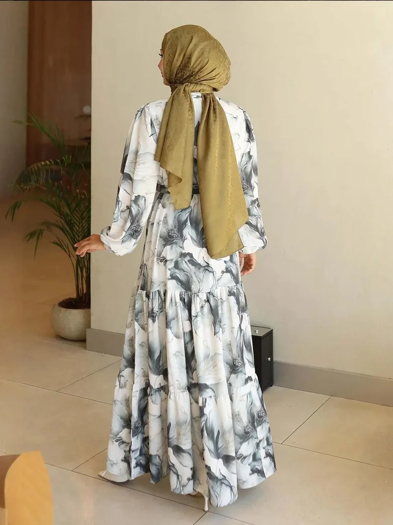 BIG DART BDART Buttoned Crew Neck Maxi Dress with Waistband