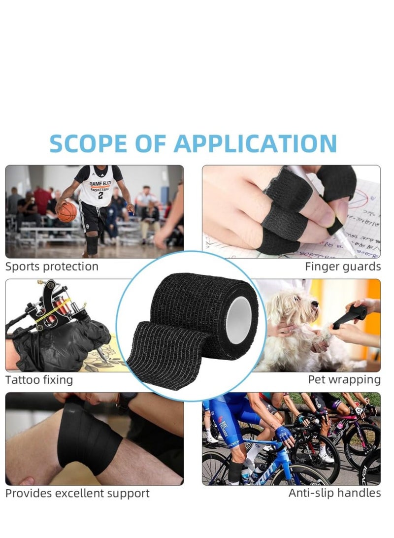 Generic Self Adherent Sport Wrap Tape, 8 Rolls 5cm x 4.5m Football Tape Wrap, Cohesive Bandage Sock Wrap, Shin Pad Tape, Goalkeeper Wrist Tape & Football Ankle Tape, Pet & Vet Wrap for Dogs, Horses - Image 5