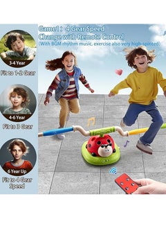 M MIAOYAN 3 in 1 Music Jumping, Ring Throwing Game Toy and Rocket Launcher for Kids Outdoor Toys with Remote Control, Ladybug Exercise Machine Children's Sensory Training Toys, Indoor and Outdoor Toys for Children Over 4 Years Old, Best Gift for Kids  - Image 4