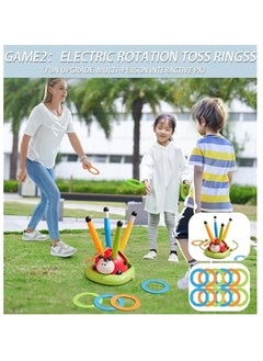 M MIAOYAN 3 in 1 Music Jumping, Ring Throwing Game Toy and Rocket Launcher for Kids Outdoor Toys with Remote Control, Ladybug Exercise Machine Children's Sensory Training Toys, Indoor and Outdoor Toys for Children Over 4 Years Old, Best Gift for Kids  - Image 5