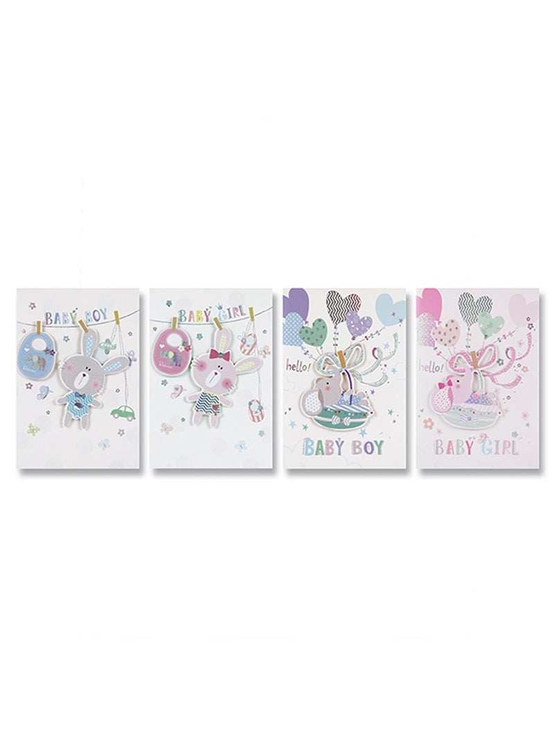 EuroWrap Juicy Lemon Baby Boy & Girl Greeting card 50 Card - Image 3