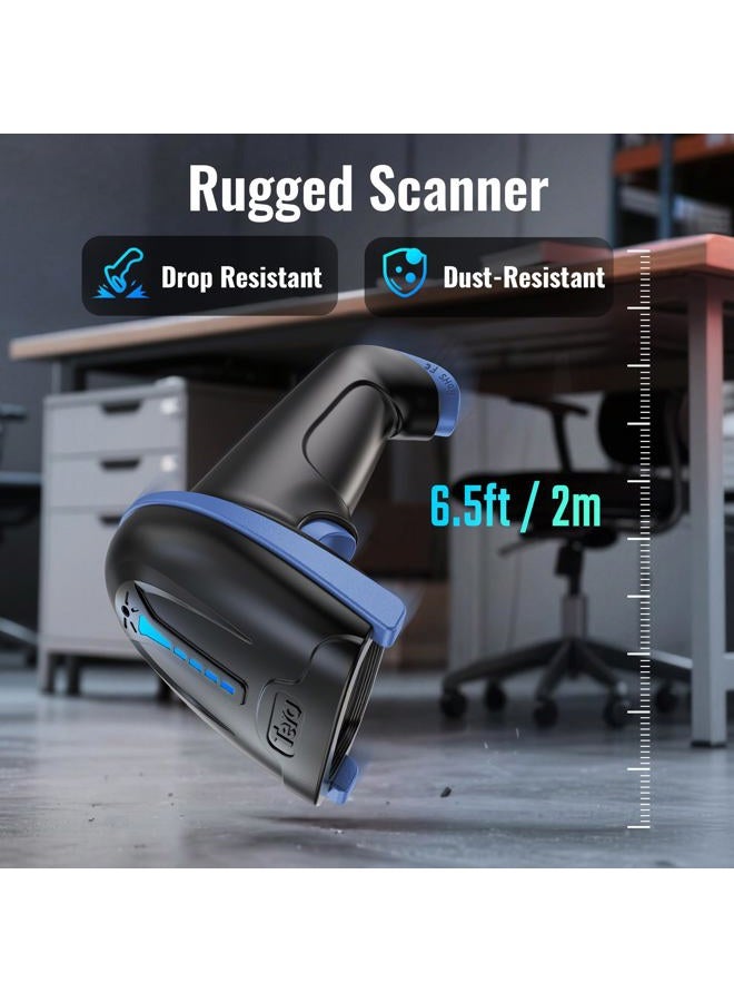 Tera Barcode Scanner Wireless and Wired with Battery Level Indicator 1D 2D QR Digital Printed Bar Code Reader Cordless Handheld Barcode Scanner Compact Plug and Play Model D5100 - Image 5