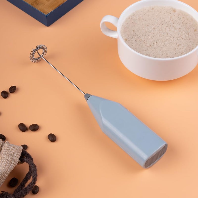 FoodVille Electric Milk Frother Handheld Whisk Beater Foam Maker for Mocktails Coffee Latte Matcha Foamer Cappuccino LemonadeBatteries are Not Included Grey  - Image 4