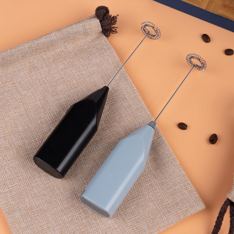 FoodVille Electric Milk Frother Handheld Whisk Beater Foam Maker for Mocktails Coffee Latte Matcha Foamer Cappuccino LemonadeBatteries are Not Included Grey  - Image 2