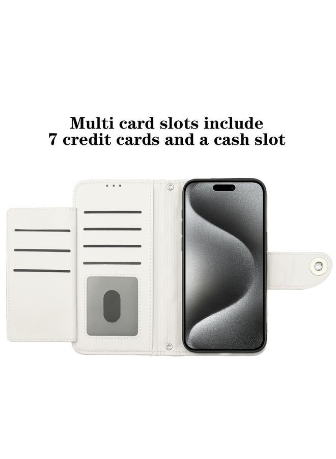 S-TOP Case For iPhone 15 Pro Rhombic Texture Flip Leather Phone Case with Lanyard - Image 5